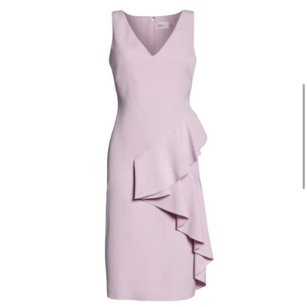 Eliza j sheath midi dress vneck raffle size 14 Barbiecore romantic